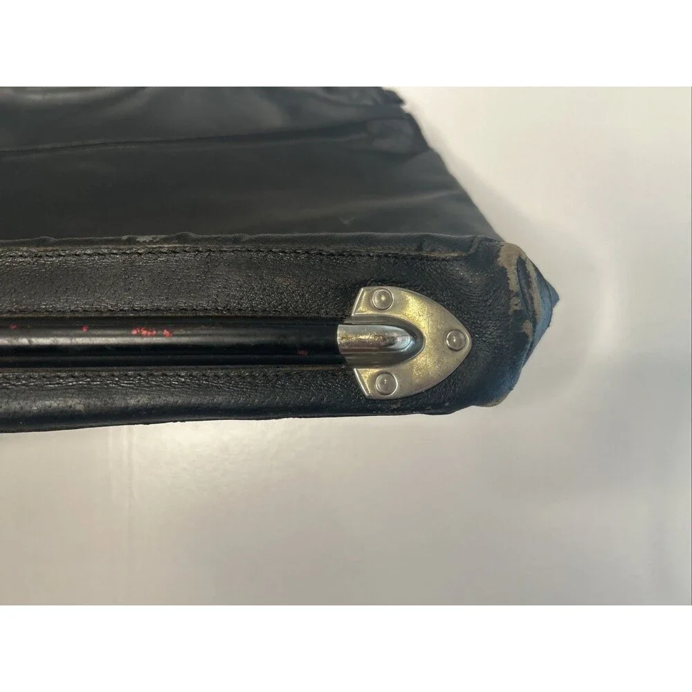 Vintage Bold Everywhere Piero Guide Leather Etage Bag Black 12x 19 Briefcase ‘88